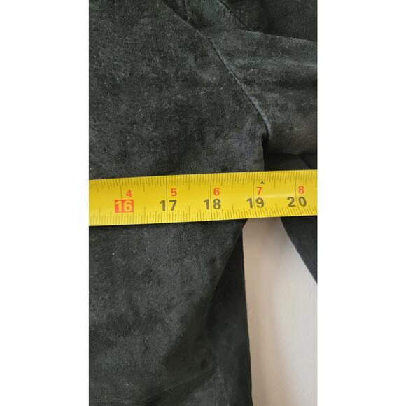 Black Genuine Suede & Fur Trim 70s Glam Whimsygoth Festival Coat - Picture 16 of 16